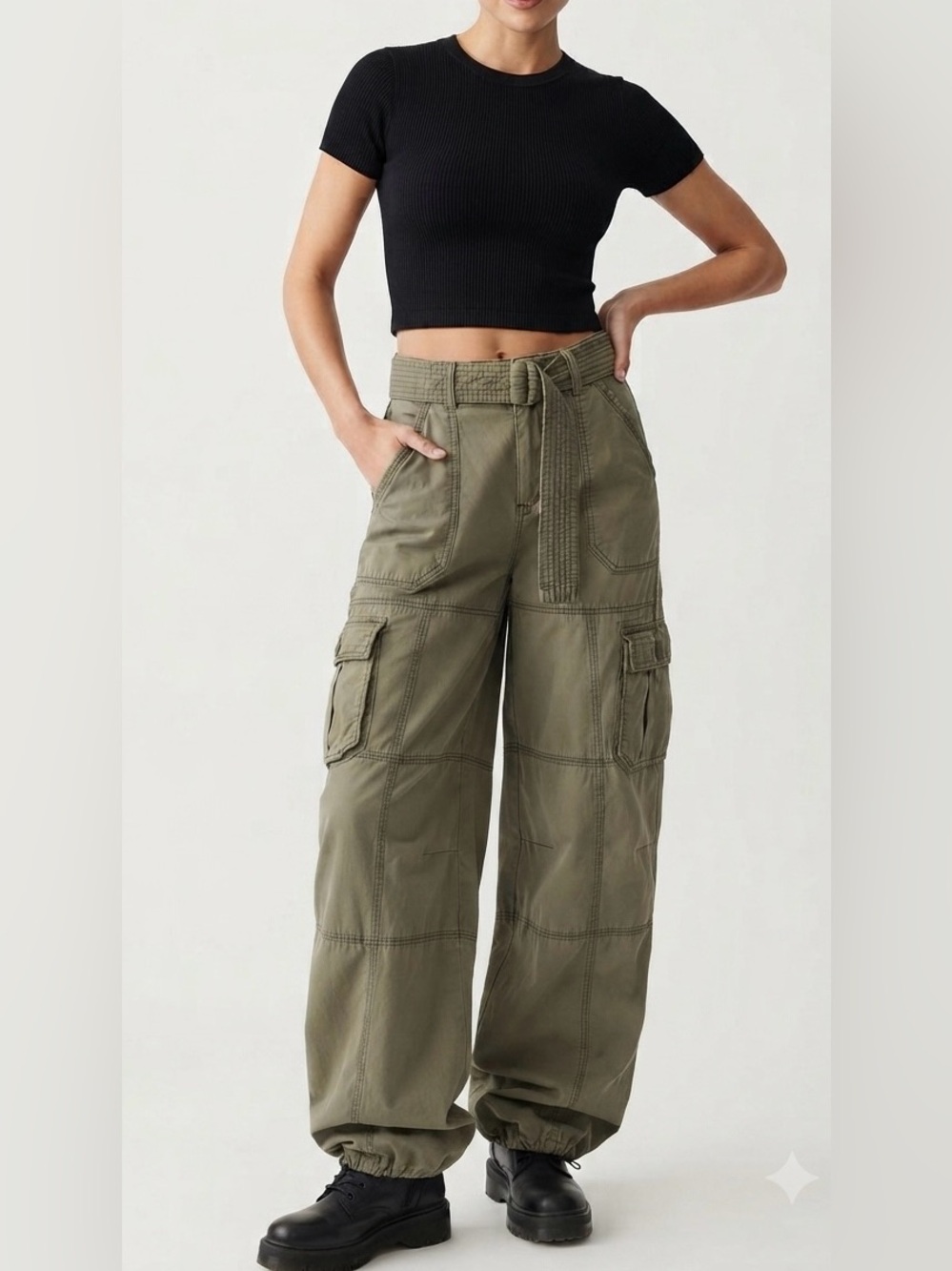H&M Cargo Utility Pants Size 6